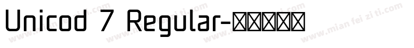 Unicod 7 Regular字体转换
